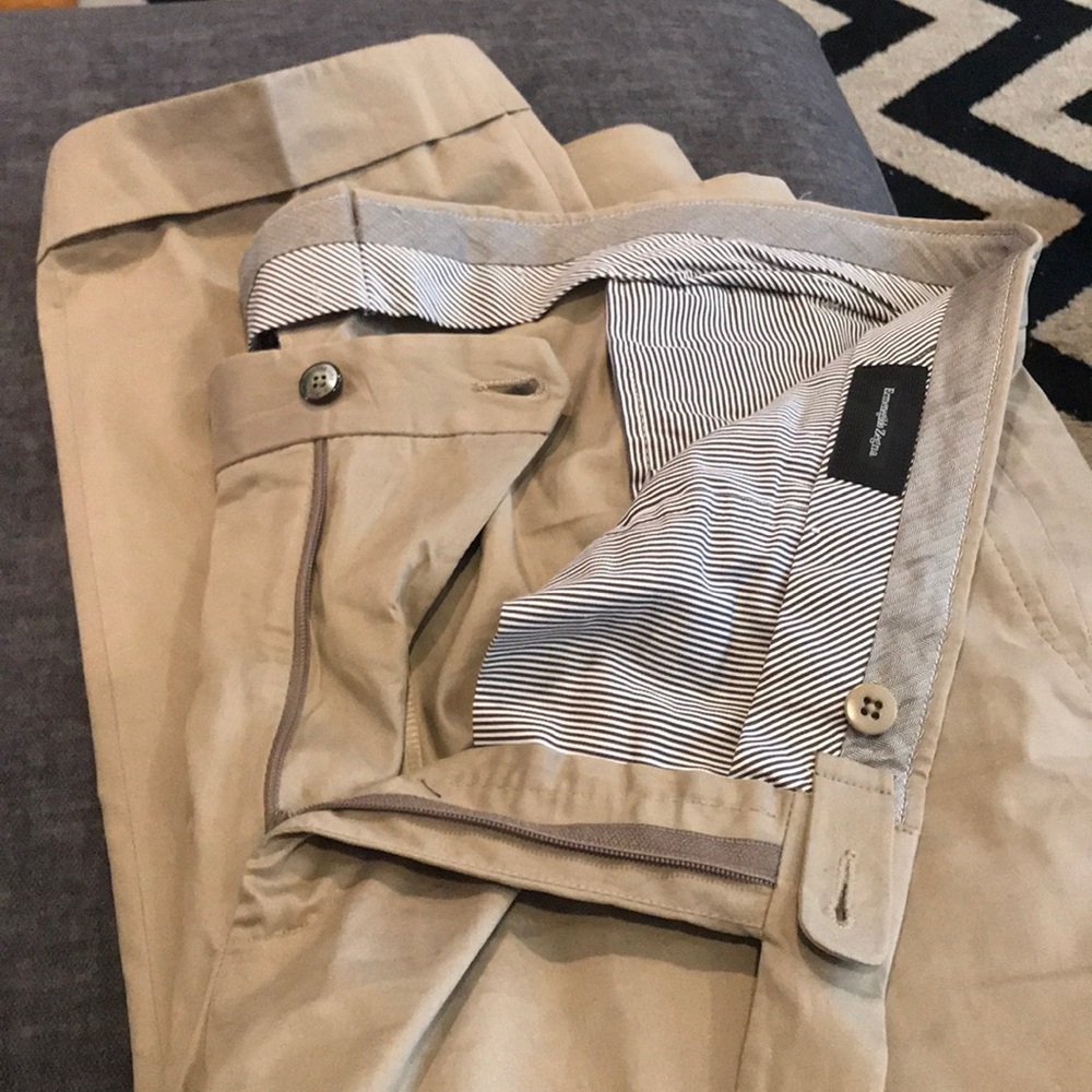 Ermenegildo Zegna Khaki Suit Pants Used